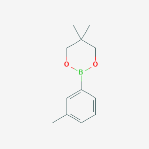 molecular formula C12H17BO2 B1405840 5,5-二甲基-2-(3-甲基苯基)-1,3,2-二氧杂硼环丁烷 CAS No. 223799-24-4