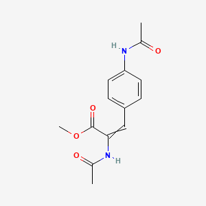 molecular formula C14H16N2O4 B1405842 Methyl-2-acetamido-3-(4-acetamidophenyl)prop-2-enoate CAS No. 1622059-68-0