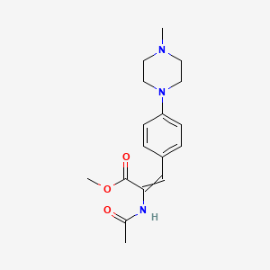 molecular formula C17H23N3O3 B1405843 2-乙酰氨基-3-[4-(4-甲基哌嗪-1-基)苯基]丙-2-烯酸甲酯 CAS No. 1622059-69-1