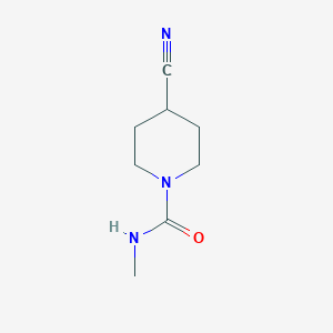 molecular formula C8H13N3O B1405848 4-氰基-N-甲基哌啶-1-甲酰胺 CAS No. 1549973-48-9