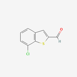 molecular formula C9H5ClOS B1405855 7-Chlorobenzo[b]thiophene-2-carbaldehyde CAS No. 477735-67-4