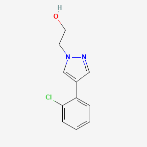 molecular formula C11H11ClN2O B1405862 2-[4-(2-Chlorophenyl)-pyrazol-1-yl]-ethanol CAS No. 1267158-10-0