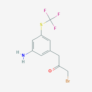 1-(3-Amino-5-(trifluoromethylthio)phenyl)-3-bromopropan-2-one