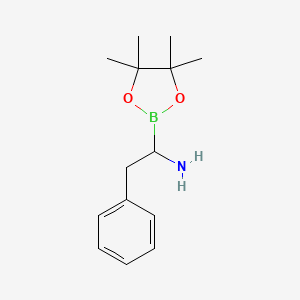 2-Phenyl-1-(4,4,5,5-tetramethyl-1,3,2-dioxaborolan-2-yl)ethanamine