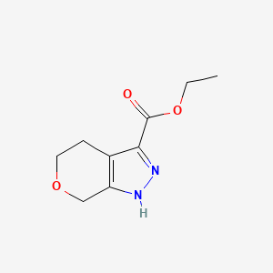 molecular formula C9H12N2O3 B1405876 1,4,5,7-四氢吡喃并[3,4-c]吡唑-3-羧酸乙酯 CAS No. 1630096-71-7