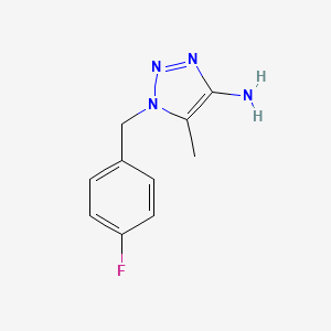 molecular formula C10H11FN4 B1405883 1-(4-Fluorobenzyl)-5-methyl-1H-1,2,3-triazol-4-amine CAS No. 1515487-24-7