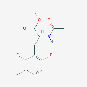 molecular formula C12H12F3NO3 B1405890 Methyl 2-acetamido-3-(2,3,6-trifluorophenyl)propanoate CAS No. 1630096-65-9