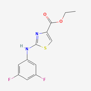 molecular formula C12H10F2N2O2S B1405893 Ethyl 2-((3,5-difluorophenyl)amino)-1,3-thiazole-4-carboxylate CAS No. 1485563-67-4
