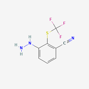 1-(3-Cyano-2-(trifluoromethylthio)phenyl)hydrazine