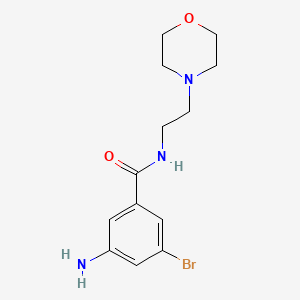 molecular formula C13H18BrN3O2 B1405903 3-amino-5-bromo-N-(2-morpholinoethyl)benzamide CAS No. 1525616-82-3