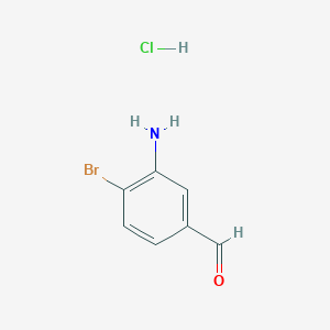 B14059051 3-Amino-4-bromo-benzaldehyde hydrochloride CAS No. 1263378-23-9