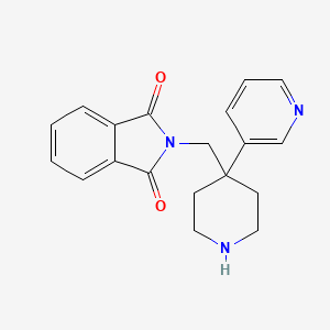 molecular formula C19H19N3O2 B14059075 2-((4-(Pyridin-3-yl)piperidin-4-yl)methyl)isoindoline-1,3-dione 