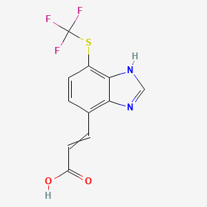 (E)-3-(4-Trifluoromethylthio-1H-benzo[d]imidazol-7-yl)acrylic acid