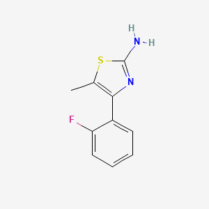 molecular formula C10H9FN2S B1405908 4-(2-氟苯基)-5-甲基噻唑-2-胺 CAS No. 1225636-78-1