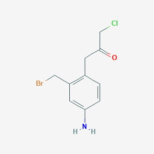 1-(4-Amino-2-(bromomethyl)phenyl)-3-chloropropan-2-one