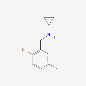 molecular formula C11H14BrN B1405909 N-[(2-bromo-5-methylphenyl)methyl]cyclopropanamine CAS No. 1542858-27-4