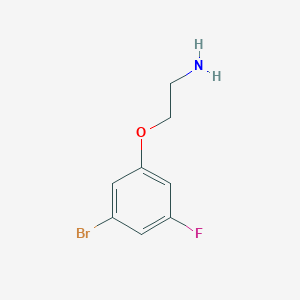 molecular formula C8H9BrFNO B1405910 2-(3-溴-5-氟苯氧基)乙-1-胺 CAS No. 1427399-64-1