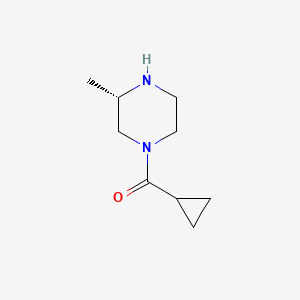 molecular formula C9H16N2O B1405913 (3S)-1-cyclopropanecarbonyl-3-methylpiperazine CAS No. 1567912-40-6