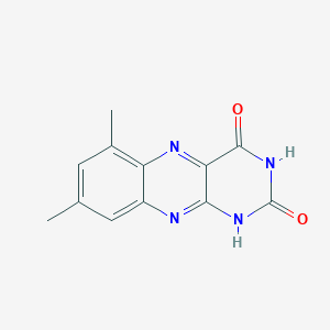 molecular formula C12H10N4O2 B14059132 6,8-Dimethylbenzo[g]pteridine-2,4(1H,3H)-dione CAS No. 76127-02-1