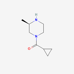 molecular formula C9H16N2O B1405920 (3R)-1-cyclopropanecarbonyl-3-methylpiperazine CAS No. 1568239-28-0