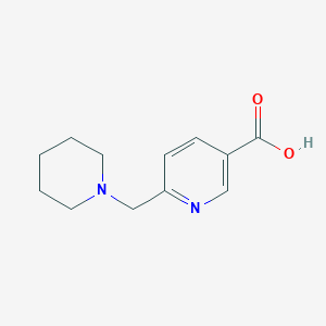 molecular formula C12H16N2O2 B1405921 6-((Piperidin-1-yl)methyl)pyridine-3-carboxylic acid CAS No. 1211515-94-4