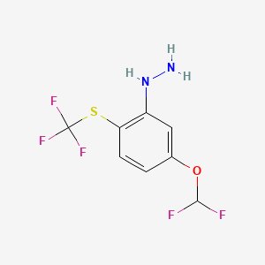 1-(5-(Difluoromethoxy)-2-(trifluoromethylthio)phenyl)hydrazine