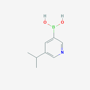 molecular formula C8H12BNO2 B14059293 (5-Isopropylpyridin-3-yl)boronic acid 