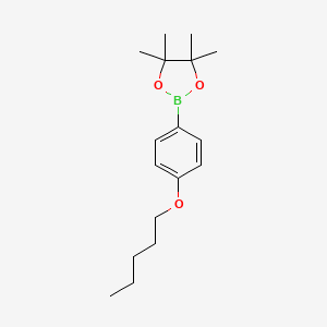 molecular formula C17H27BO3 B1405934 4,4,5,5-四甲基-2-(4-(戊氧基)苯基)-1,3,2-二氧杂硼环 CAS No. 1174548-77-6