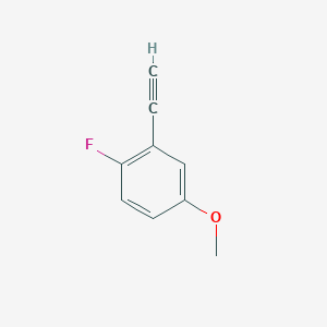 molecular formula C9H7FO B1405937 2-Ethynyl-1-fluoro-4-methoxybenzene CAS No. 1505006-04-1