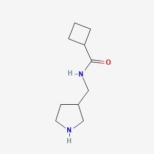 molecular formula C10H18N2O B1405939 N-[(吡咯烷-3-基)甲基]环丁烷甲酰胺 CAS No. 1540388-89-3