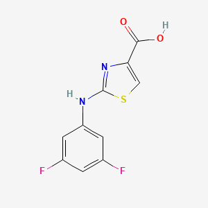 molecular formula C10H6F2N2O2S B1405940 2-[(3,5-Difluorophenyl)amino]-1,3-thiazole-4-carboxylic acid CAS No. 1508051-73-7