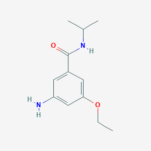 molecular formula C12H18N2O2 B1405942 3-Amino-5-ethoxy-N-isopropylbenzamide CAS No. 1499212-80-4