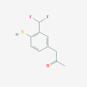 1-(3-(Difluoromethyl)-4-mercaptophenyl)propan-2-one