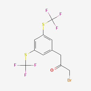 1-(3,5-Bis(trifluoromethylthio)phenyl)-3-bromopropan-2-one