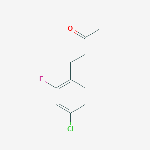 molecular formula C10H10ClFO B1405957 4-(4-Chloro-2-fluorophenyl)butan-2-one CAS No. 1540370-13-5