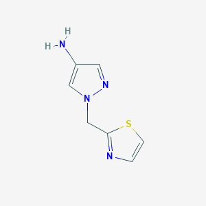 molecular formula C7H8N4S B1405958 1-(1,3-噻唑-2-基甲基)-1H-吡唑-4-胺 CAS No. 1538679-88-7