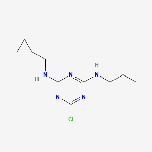 molecular formula C10H16ClN5 B1405964 2-氯-N-(4-环丙基甲基氨基)-N-(6-正丙基氨基)[1,3,5]三嗪 CAS No. 40533-54-8