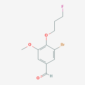 B1405965 3-Bromo-4-(3-fluoropropoxy)-5-methoxybenzaldehyde CAS No. 1514790-88-5