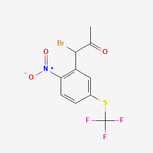 1-Bromo-1-(2-nitro-5-(trifluoromethylthio)phenyl)propan-2-one