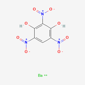 molecular formula C6H3BaN3O8+2 B14059674 Barium bis(2,4,6-trinitroresorcinolate) CAS No. 20236-55-9