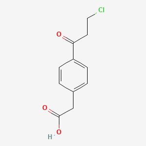 1-(4-(Carboxymethyl)phenyl)-3-chloropropan-1-one