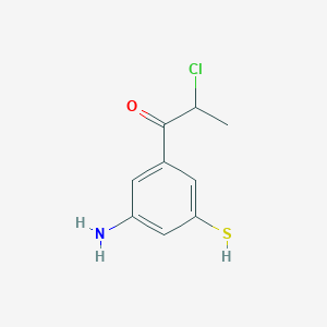 1-(3-Amino-5-mercaptophenyl)-2-chloropropan-1-one