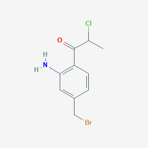 1-(2-Amino-4-(bromomethyl)phenyl)-2-chloropropan-1-one