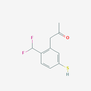 1-(2-(Difluoromethyl)-5-mercaptophenyl)propan-2-one