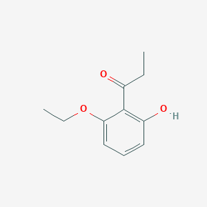 molecular formula C11H14O3 B14059706 1-(2-Ethoxy-6-hydroxyphenyl)propan-1-one 