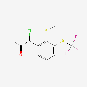 1-Chloro-1-(2-(methylthio)-3-(trifluoromethylthio)phenyl)propan-2-one