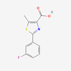 molecular formula C11H8FNO2S B1405974 2-(3-氟苯基)-5-甲基噻唑-4-羧酸 CAS No. 1368548-10-0