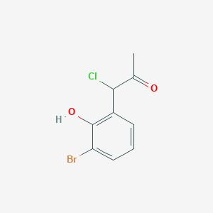 molecular formula C9H8BrClO2 B14059742 1-(3-Bromo-2-hydroxyphenyl)-1-chloropropan-2-one 