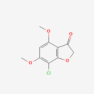 7-Chloro-4,6-dimethoxy-1-benzofuran-3(2h)-one