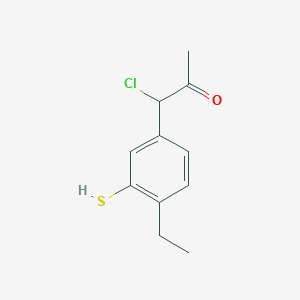 1-Chloro-1-(4-ethyl-3-mercaptophenyl)propan-2-one